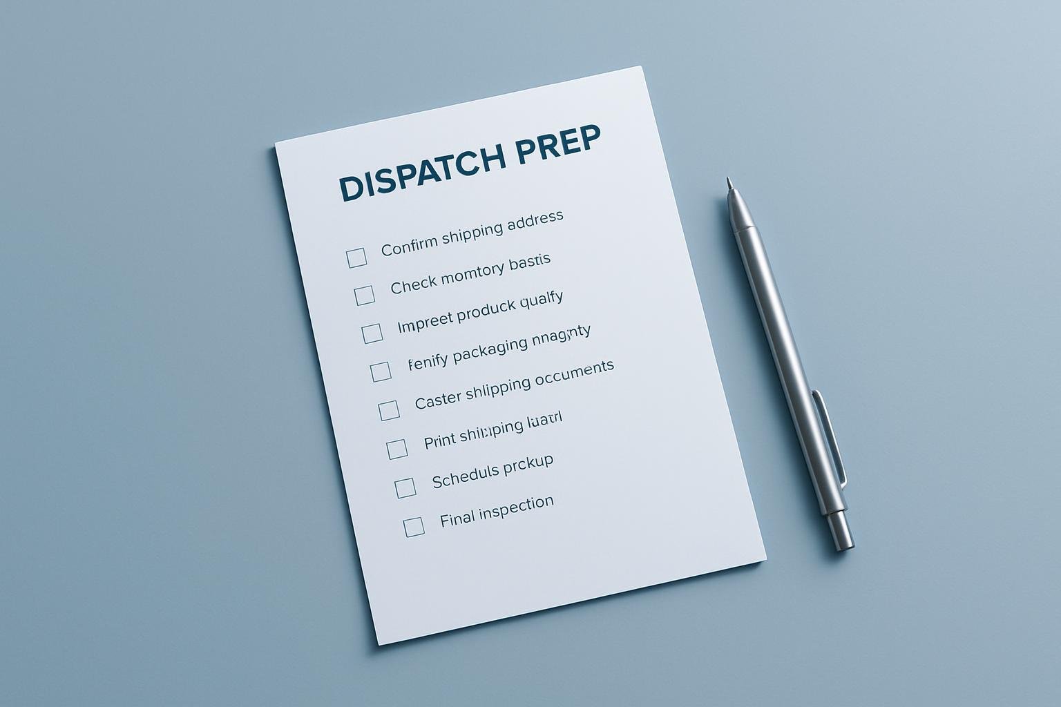 Dispatch prep card